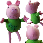 ŚWINKA PEPPA GEORGE MASKOTKA PLUSZAK 16CM UBRANKO Z DINOZAUREM