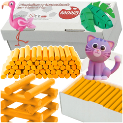 PLASTELINA W LASECZKACH SZKOLNA MONA ELASTYCZNA MAJEWSKI UGIER 1kg