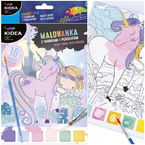 KOLOROWANKA MALOWANKA Z FARBKAMI I PĘDZELKIEM WRÓŻKI 10 ARKUSZY A5 KIDEA