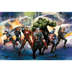 PUZZLE 160 ELEMENTÓW MARVEL AVENGERS: SUPERMOCE UKŁADANKA TREFL 15428
