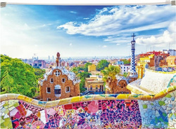 KOPERTA A4 TECZKA NA ZAMEK ZIP PP BARCELONA GUELL