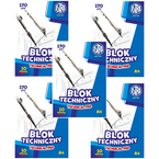 BLOK TECHNICZNY BIAŁY A4 ASTRA 10 KARTEK 170g SZKOLNY PLASTYKA - 5 sztuk