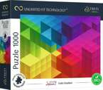 PUZZLE 1000 EL. TĘCZOWY ABSTRAKCYJNY CUBIC GRADIENT 10700 TREFL PRIME