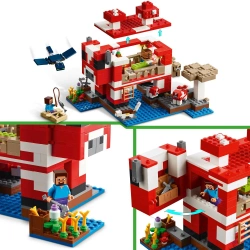 LEGO MINECRAFT DOM GRZYBOWEJ KROWY WYSPA FIGURKI STEVE 500 EL. 21270