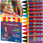 KREDKI ŚWIECOWE FC BARCELONA 12 KOLORÓW INTENSYWNE SZKOLNE OKRĄGŁE ASTRA