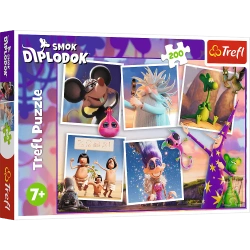 PUZZLE 200 PRZYGODY SMOKA DIPLODOKA BAJKA MAGIA UKŁADANKA TREFL 13322