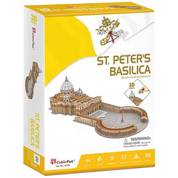 PUZZLE 3D BAZYLIKA ŚW. PIOTRA 68 ELEMENTÓW PUZZLE PRZESTRZENNE CUBIC FUN