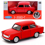 TRABANT 601 METALOWY SAMOCHODZIK MODEL Z EPOKI PRL WELLY 1:34 CZERWONY