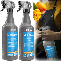 CLINEX MULTISPRAY MANGO 1L UNIWERSALNY PŁYN MYJĄCY USUWA KURZ - 2 sztuki