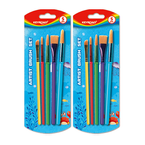 PĘDZLE DO MALOWANIA SYNTETYCZNE KEYROAD DO FARB SZKOLNE 5 SZTUK - 2 OPAK.