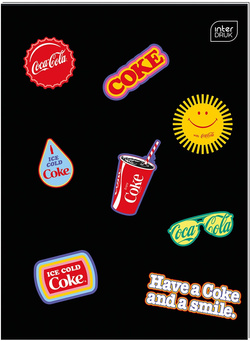 ZESZYT DO SŁÓWEK A6 32 KARTKI W KRATKĘ MAT + UV COCA COLA INTERDRUK