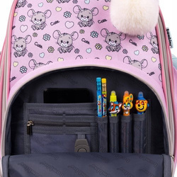 PLECAK SZKOLNY BAMBINO WŁOCHACZ PLUSZOWY 3w1 PIÓRNIK WOREK UROCZA MYSZKA