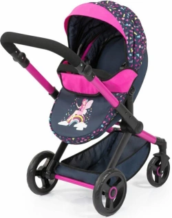 WÓZEK DLA LALEK XEO KRZESEŁKO DO KARMIENIA 2w1 MATA ZE STELAŻEM BAYER