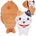 KOTEK RYBA 2w1 MASKOTKA PLUSZAK PRZYTULANKA 24cm KAWAII KUTIES