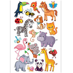 TATUAŻE DLA DZIECI ZMYWALNE TYMACZASOWE ZWIERZĘTA KOTEK PIESEK KONIK