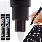 MARKER PISAK FLAMASTER PERMANENTY OKRĄGŁY 2.5mm BIAŁY CENTROPEN - 2 szt.