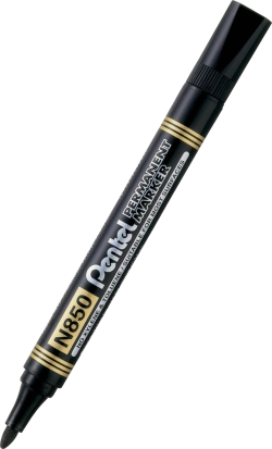 MARKER PISAK FLAMASTER PERMANENTNY OKRĄGŁY PENTEL N850 CZARNY - 12 szt.