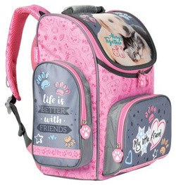 TORNISTER SZKOLNY LEKKI ST.MAJEWSKI MY LITTLE FRIEND PIESEK KOTEK