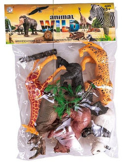FIGURKI DZIKIE ZWIERZĘTA ŚWIAT ZWIERZĄT LAS WILD 