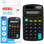KALKULATOR SZKOLNY BIUROWY ELEKTRONICZNY KIESZONKOWY 8-CYFROWY AXEL AX-402