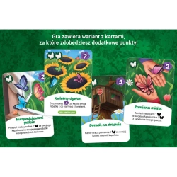 GRA PLANSZOWA RODZINNA Z KWIATKA NA KWIATEK NATURA DREWNIANE PIONKI KARTY