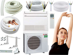 KLIMATYZACJA MITSUBISHI PRZYPODŁOGOWA 5,0kW ZESTAW