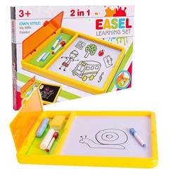 TABLICA DWUSTRONNA KREDOWA ZMAZYWALNA POJEMNIK NA PRZYBORY PISAKI ASKATO