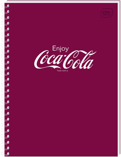 KOŁOZESZYT NOTES A6 80 KARTEK W KRATKĘ NA SPIRALI COCA COLA INTERDRUK