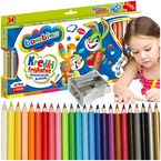 KREDKI BAMBINO GRUBE JUMBO TRÓJKĄTNE W DREWNIE 24 KOLORY TEMPERÓWKA