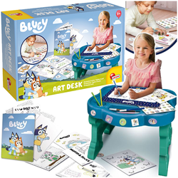 STOLICZEK ARTYSTYCZNY BLUEY KREATYWNY DO RYSOWANIA PISAKI NAKLEJKI LISCIANI