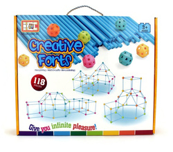 SŁOMKI KONSTRUKCYJNE GIGANT 118 ELEMENTÓW KLOCKI SZTYWNE PRO KIDS