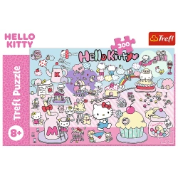 PUZZLE 300 ELEMENTÓW HELLO KITTY CUKIERKOWY ŚWIAT UKŁADANKA 23031 TREFL