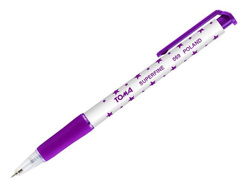 DŁUGOPIS AUTOMATYCZNY S-FINE W GWIAZDKI FIOLETOWY TOMA SUNNY - 3 sztuki