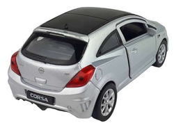 OPEL CORSA OPC SREBRNY METALOWY SAMOCHÓD KOLEKCJONERSKI WELLY
