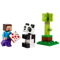 LEGO MINECRAFT STEVE I MAŁA PANDA DRZEWKO 35 EL. FIGURKI SASZETKA 30672