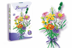 KLOCKI KONSTRUKCYJNE KWIATY 900 el. BUKIET PEONIA GOŹDZIK LILIA MIECZYK