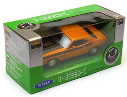 DODGE CHALLENGER T/A 1970 ZÓŁTY METALOWY SAMOCHÓD KOLEKCJONERSKI WELLY