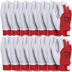 RĘKAWICE ROBOCZE DONAU LICOWA SKÓRA KOZIA ROZ. 7/S BIAŁO-CZERWONE - 12 par