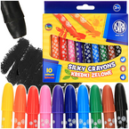 KREDKI ŻELOWE WYKRĘCANE SILKY MIĘKKIE SZKOLNE ASTRA 10 INTENSYWNYCH KOLORÓW