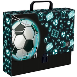 TECZKA Z RĄCZKĄ GRUBA TWARDA XL A4 ST.RIGHT NEON FOOTBALL PIŁKA NOŻNA 