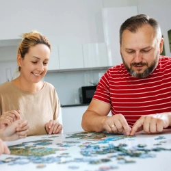 PUZZLE 1000 COCA COLA MIKOŁAJ NA ŚNIEGU ŚWIĘTA BOŻE NARODZENIE TREFL 10923