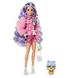 LALKA BARBIE EXTRA TOREBKA + PIESEK BULDOG GFX08