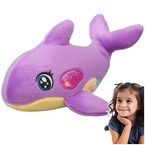 PLUSZAK MASKOTKA ORKA WIELORYB MIŁA W DOTYKU MIĘKKA FIOLETOWA 20 cm