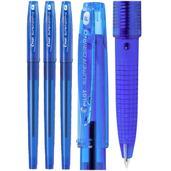 DŁUGOPIS OLEJOWY Z ZATYCZKĄ NIEBIESKI SUPER GRIP G BIUROWY PILOT - 3 sztuki