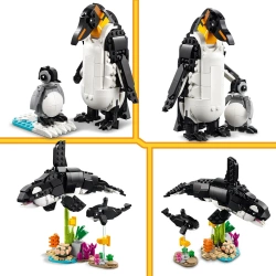 LEGO CREATOR 3w1 DZIKIE ZWIERZĘTA RODZINA PAND PINGWIN ORKA 626 EL. 31165