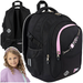 PLECAK SZKOLNY PIÓRNIK WOREK CZARNY ST.RIGHT 3w1 BP-01 ŁAŃCUSZEK PINK K-POP