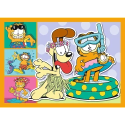 PUZZLE 4w1 GARFIELD KOCHA LAZANIĘ NICKELODEON UKŁADANKA 34673 TREFL