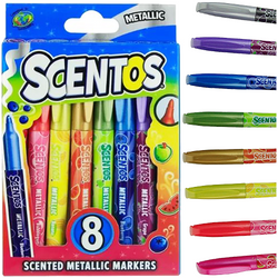 MAZAKI PISAKI FLAMASTRY PACHNĄCE METLICZNE 8 INTENSYWNYCH KOLORÓW SCENTOS