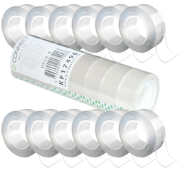 TAŚMA KLEJĄCA PRZEZROCZYSTA BIUROWA Q-CONNECT 18mm x 20m - 96 szt. (12 op.)
