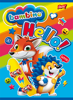 ZESZYT BAMBINO A5 16 KARTEK KRATKA UNIPAP SZKOLNY LAMINOWANY - 2 szt.